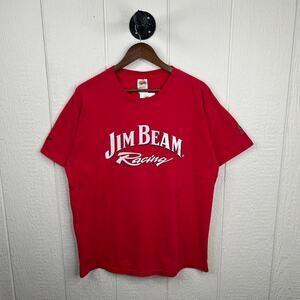 Y2K Jim Beam Racing Red Graphic Tee Size X-Large
